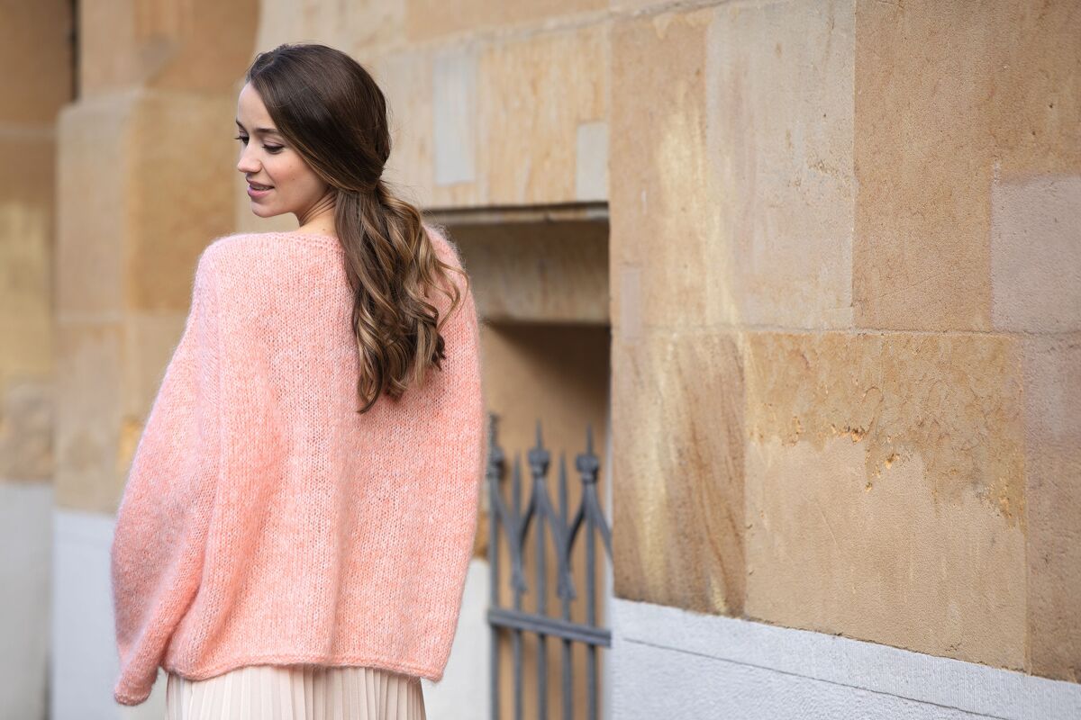 Federleichter Pullover "Sorbet" aus Mohairgarn Strickanleitung // PDF - Bild 5