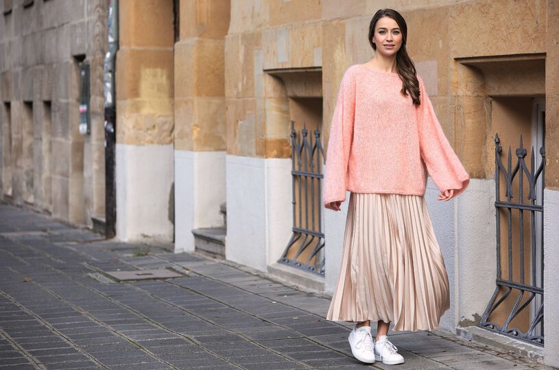 Federleichter Pullover "Sorbet" aus Mohairgarn Strickanleitung // PDF