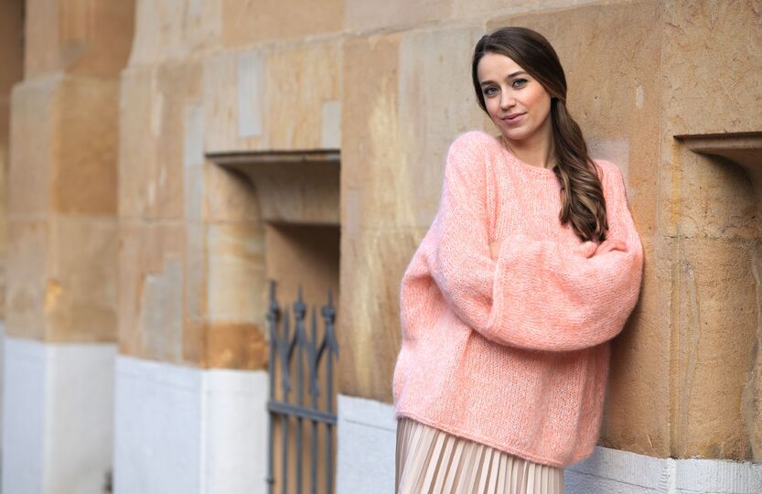 Federleichter Pullover "Sorbet" aus Mohairgarn Strickanleitung // PDF