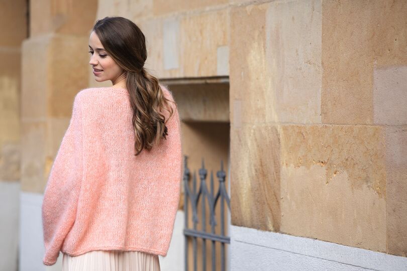 Federleichter Pullover "Sorbet" aus Mohairgarn Strickanleitung // PDF