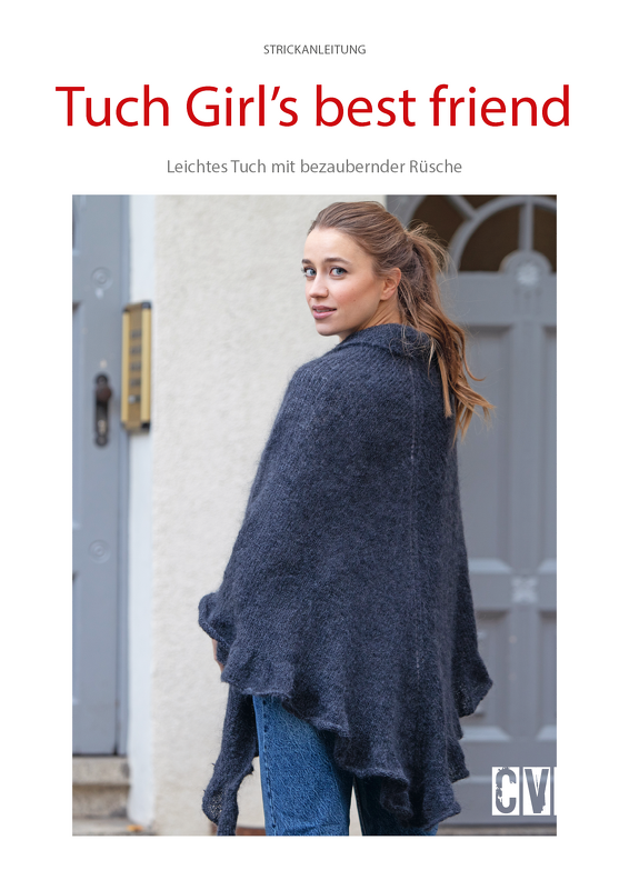 Tuch "Girl's best friend" mit dezenter Rüsche Strickanleitung // PDF