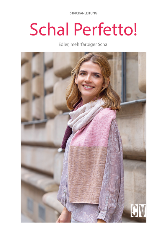 Edler, mehrfarbiger Schal "Perfetto!" Strickanleitung // PDF-Anleitung