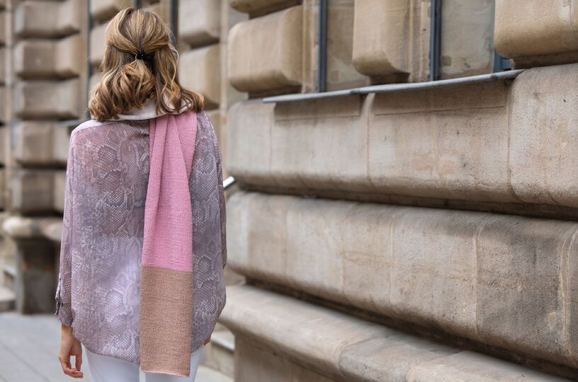 Edler, mehrfarbiger Schal "Perfetto!" Strickanleitung // PDF-Anleitung