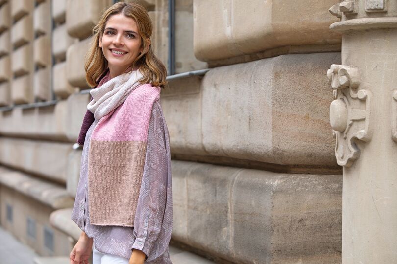 Edler, mehrfarbiger Schal "Perfetto!" Strickanleitung // PDF-Anleitung