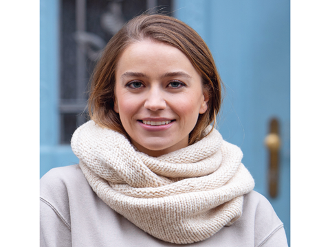 Minimalistischer Loop "Eiszeit" in Creme Strickanleitung // PDF-Anleitung