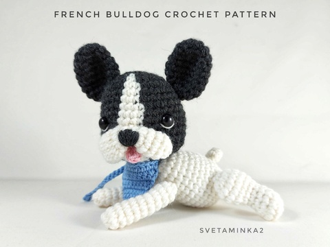 French Bulldog Crochet Pattern Dog Amigurumi Puppy
