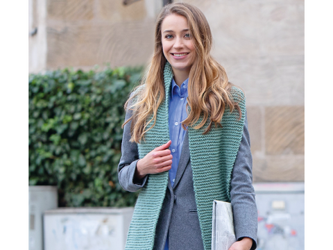 Einfacher Schal in einem frischen Mint Strickanleitung // PDF-Anleitung