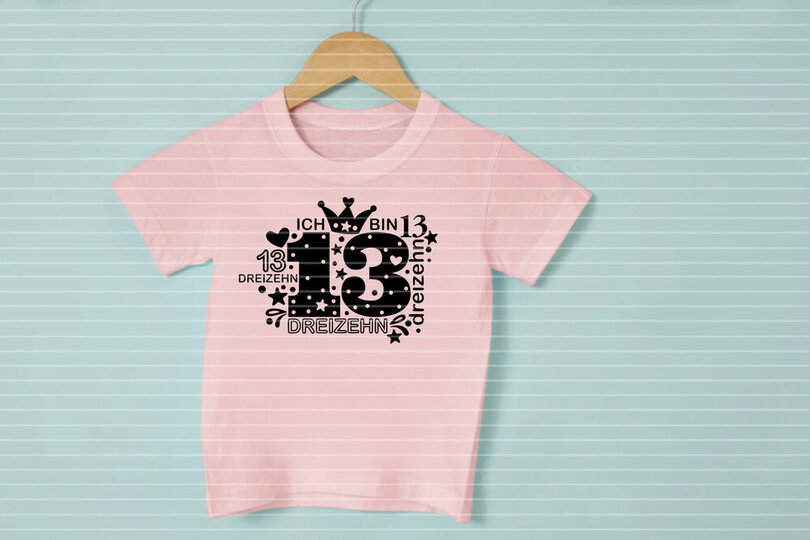 Zahl Dreizehn Plotterdatei SVG DXF