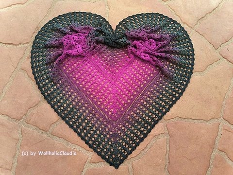 Häkelanleitung Tuch/ Dreieckstuch "Zusammenhalt"