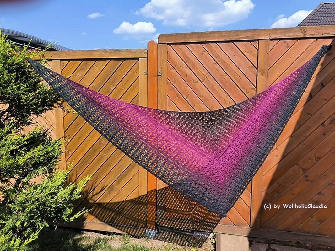 Häkelanleitung Tuch/ Dreieckstuch "Zusammenhalt" - Bild 2