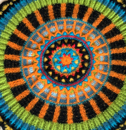 gehäkelter Filzteppich INDIAN