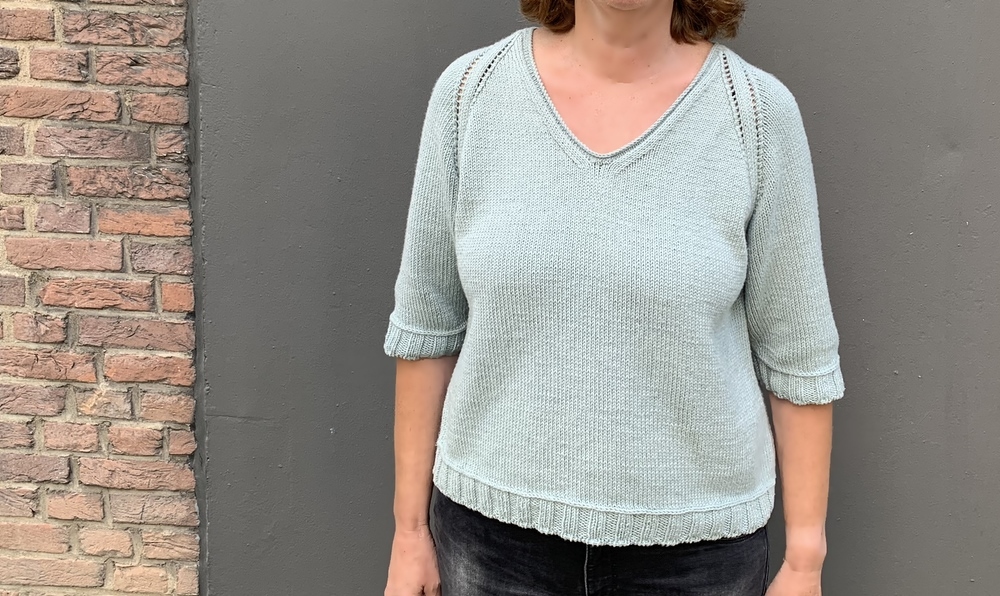 Strickanleitung Raglanpullover Leila Größe 36 – 46 Damen