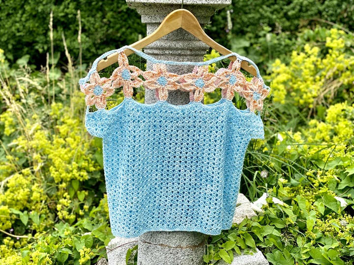 Summer Of Love POWER FLOWER TOP – 5 Größen – Häkelanleitung