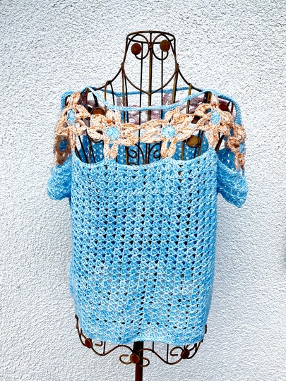 Summer Of Love POWER FLOWER TOP – 5 Größen – Häkelanleitung