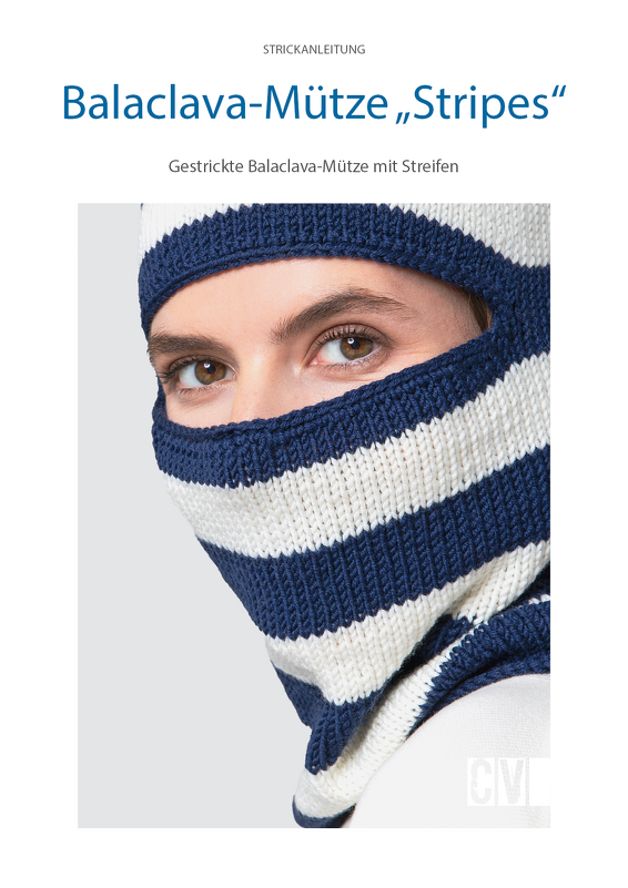 Balaclava / Kapuzenmütze "Stripes" gestreift Strickanleitung // PDF
