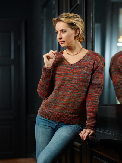 Laos Pullover mit V-Ausschnitt