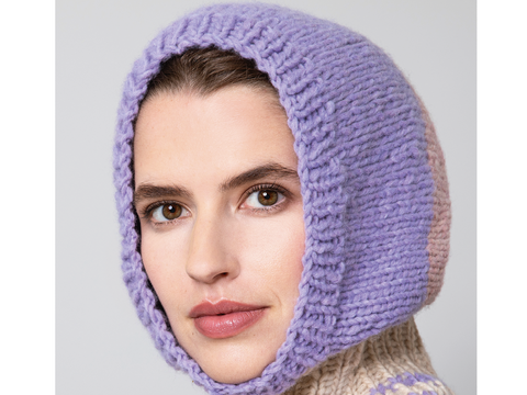 Balaclava-Mütze "Colour Blocks" in Pastellfarben Strickanleitung // PDF