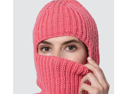 Balaclava / Kapuzenmütze "Ribs" in Rippen-Muster Strickanleitung // PDF