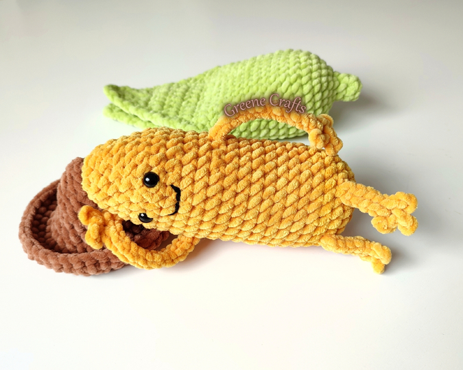 Crochet Corn with Mini Sombrero - Plush Toy - Beginner Crochet Pattern
