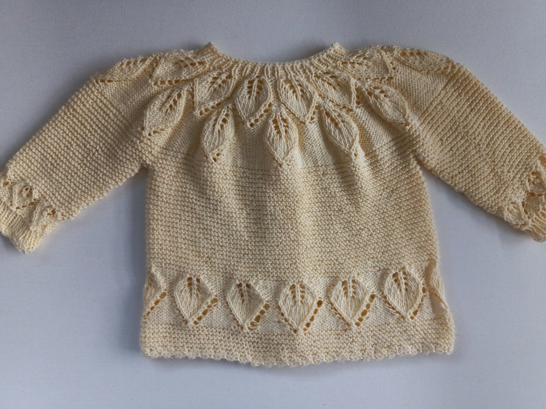 Strickanleitung  Baby-/Kinder-Baumwolljacke , in 7 Größen, , fast nahtlos, - Bild 6