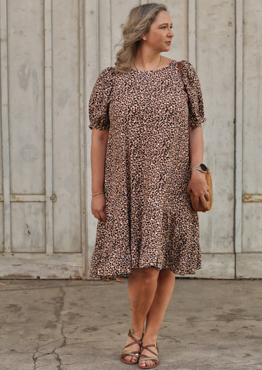 Renate - Damenkleid mit Puffärmel