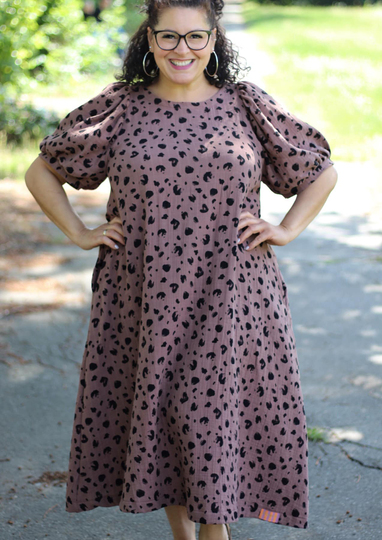 Renate - Damenkleid mit Puffärmel