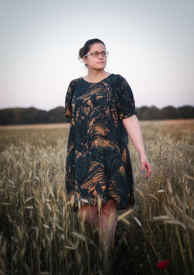 Renate - Damenkleid mit Puffärmel