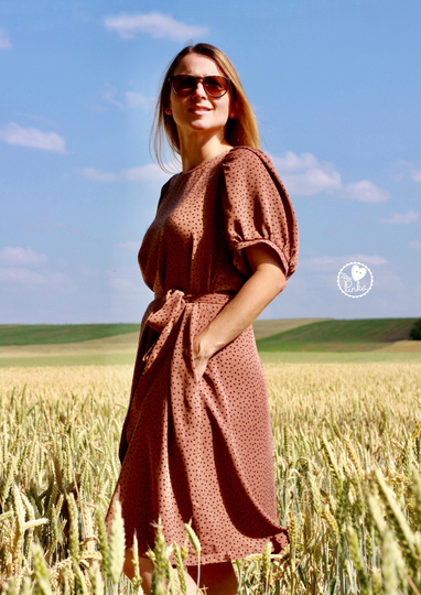 Renate - Damenkleid mit Puffärmel