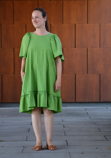 Renate - Damenkleid mit Puffärmel