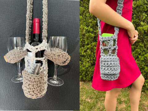 Flaschentasche 2in1 für Wasser oder Wein