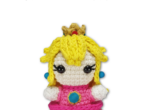 Amigurumi-Figur Prinzessin aus einem Videospiel Häkelanleitung // PDF