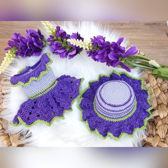 LITTLE MISS MIA - crochetpattern doll, incl. dress and hat