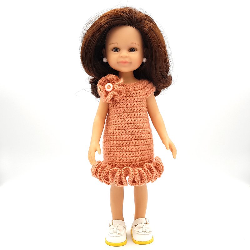 Crochet Pattern dress for Paola Reina (13”/33 cm) and similar Dolls (ruffles). - Image 6