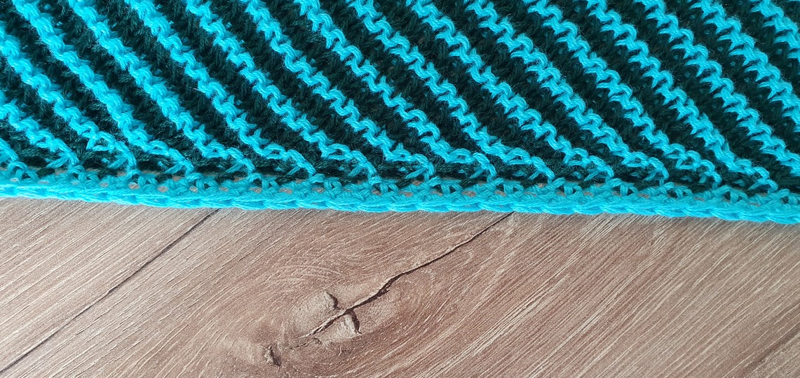 Palmen, Schattenstricken, Illusionsstricken, Motivtuch