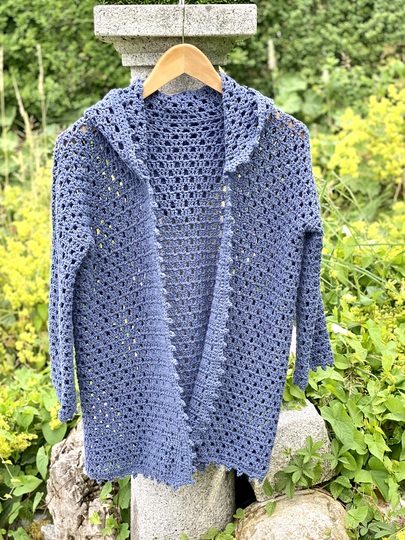 Blue Jeans Hoodie | Cardigan | 7 sizes | Crochet Pattern