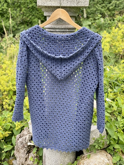 Blue Jeans Hoodie | Cardigan | 7 sizes | Crochet Pattern