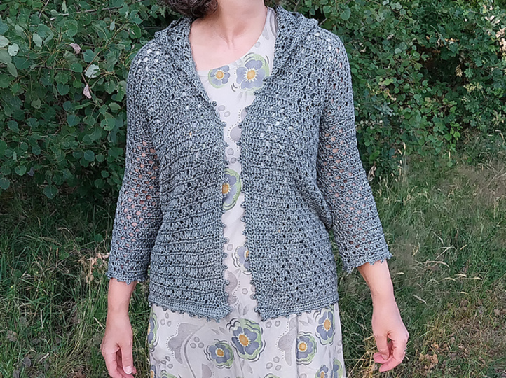 Blue Jeans Hoodie | Cardigan | 7 sizes | Crochet Pattern