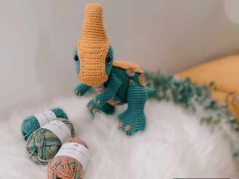 Häkelanleitung - Parasaurolophus Para - Deutsch PDF