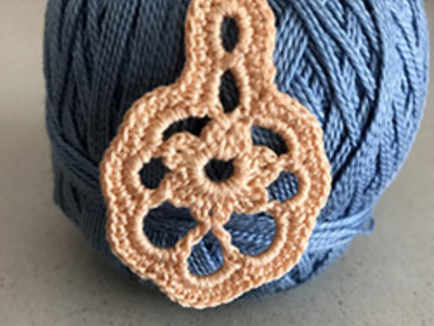 Crochet Earrings Pattern, Crochet Pattern, Peach Cotton Earrings