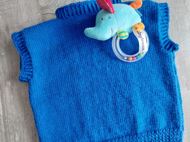 Strickanleitung Baby Pullunder Größe 86/92!