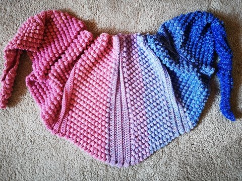 Häkelanleitung für ein flaches Dreieckstuch