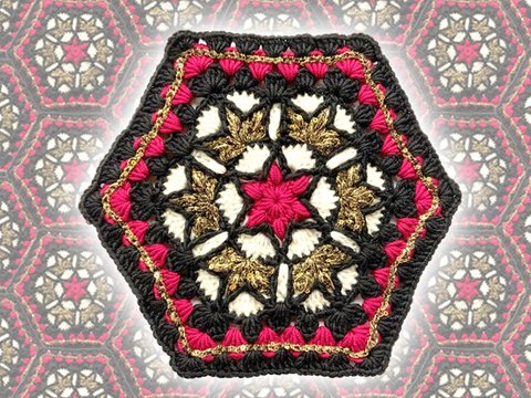 6 eckiges Granny Weihnachtsstern