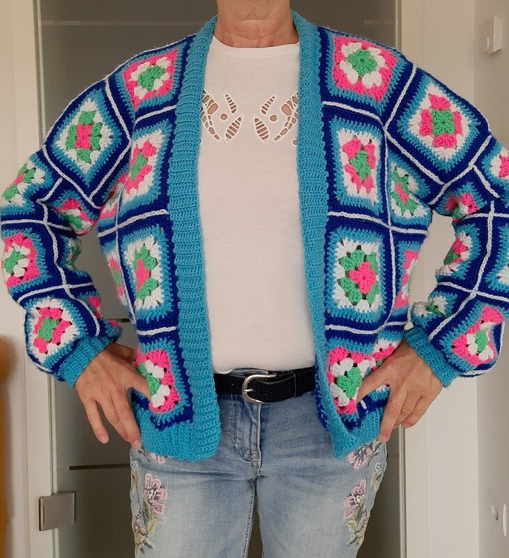 Häkelanleitung Granny Square "Gute Laune" Jacke