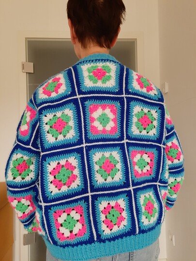 Häkelanleitung Granny Square "Gute Laune" Jacke