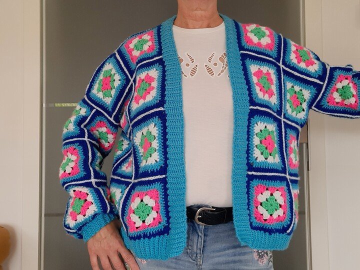 Häkelanleitung Granny Square "Gute Laune" Jacke