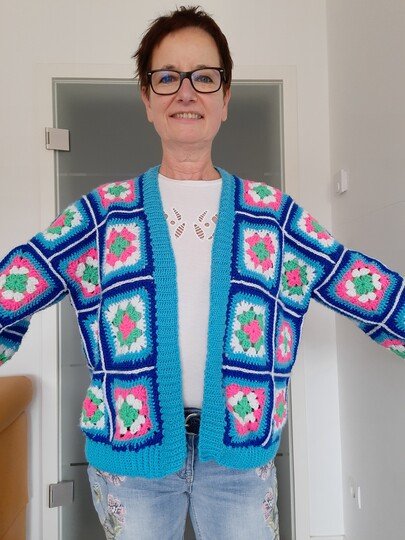 Häkelanleitung Granny Square "Gute Laune" Jacke