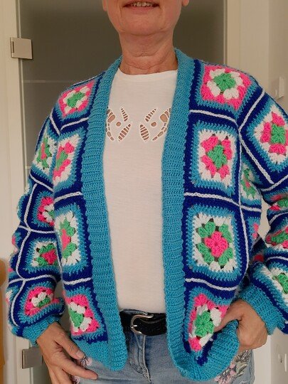 Häkelanleitung Granny Square "Gute Laune" Jacke