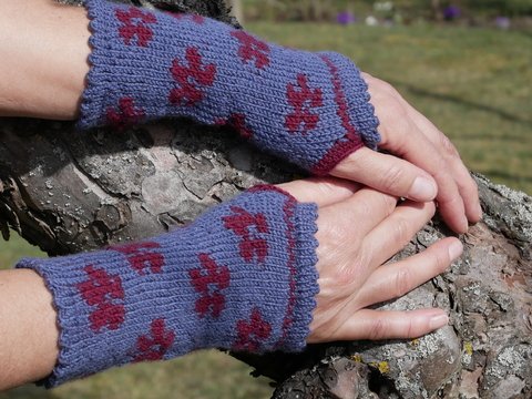 Armstulpen, Pulswärmer "Blomma"