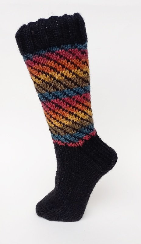Strickanleitung für Socken mit Spiralmuster Gr. 43/44