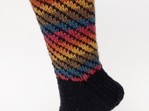Strickanleitung für Socken mit Spiralmuster Gr. 43/44